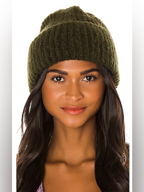 Free People Accessories - Free People Lullaby Rib knit green hat, O/S